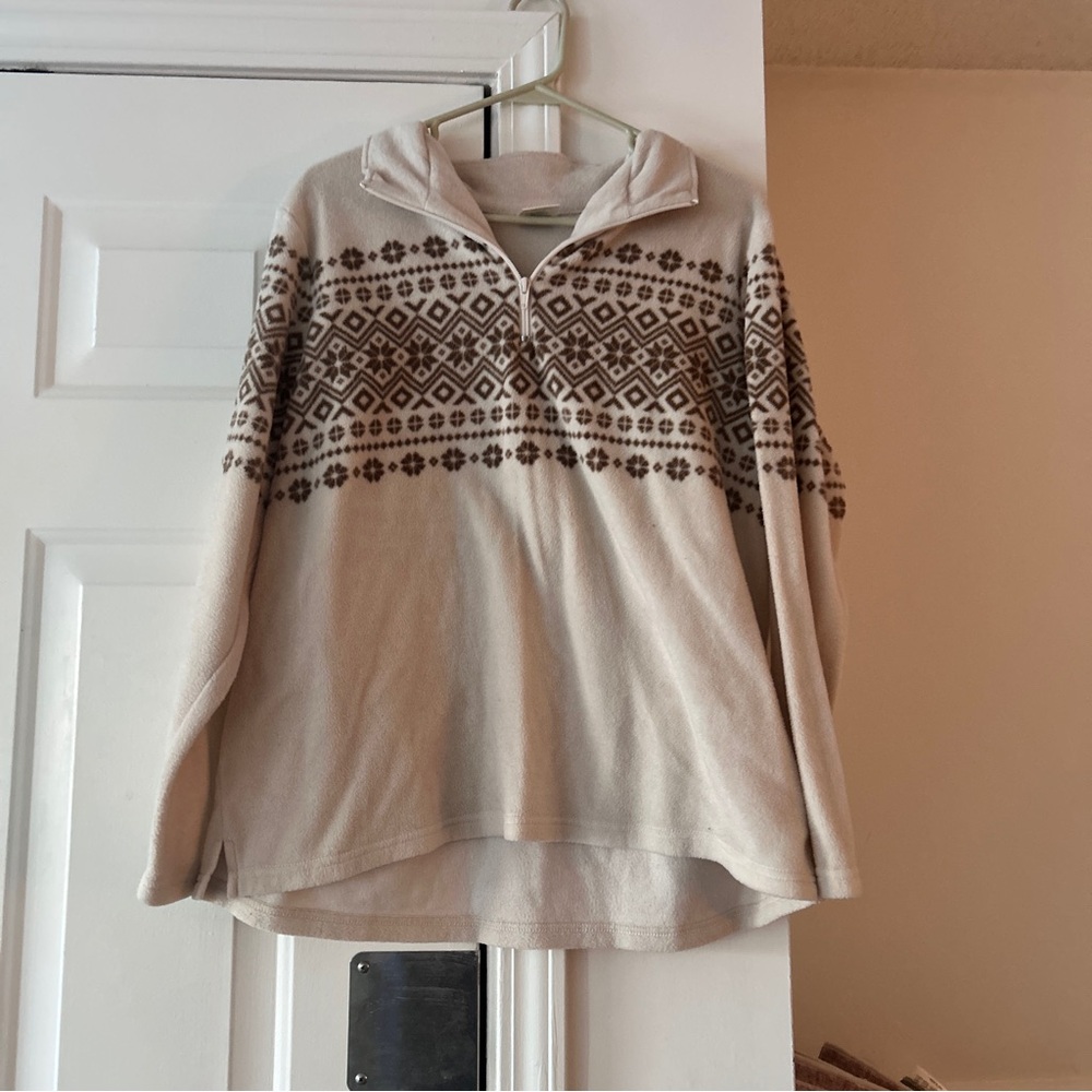 Blair Cream and Brown Patterned Sweatshirt